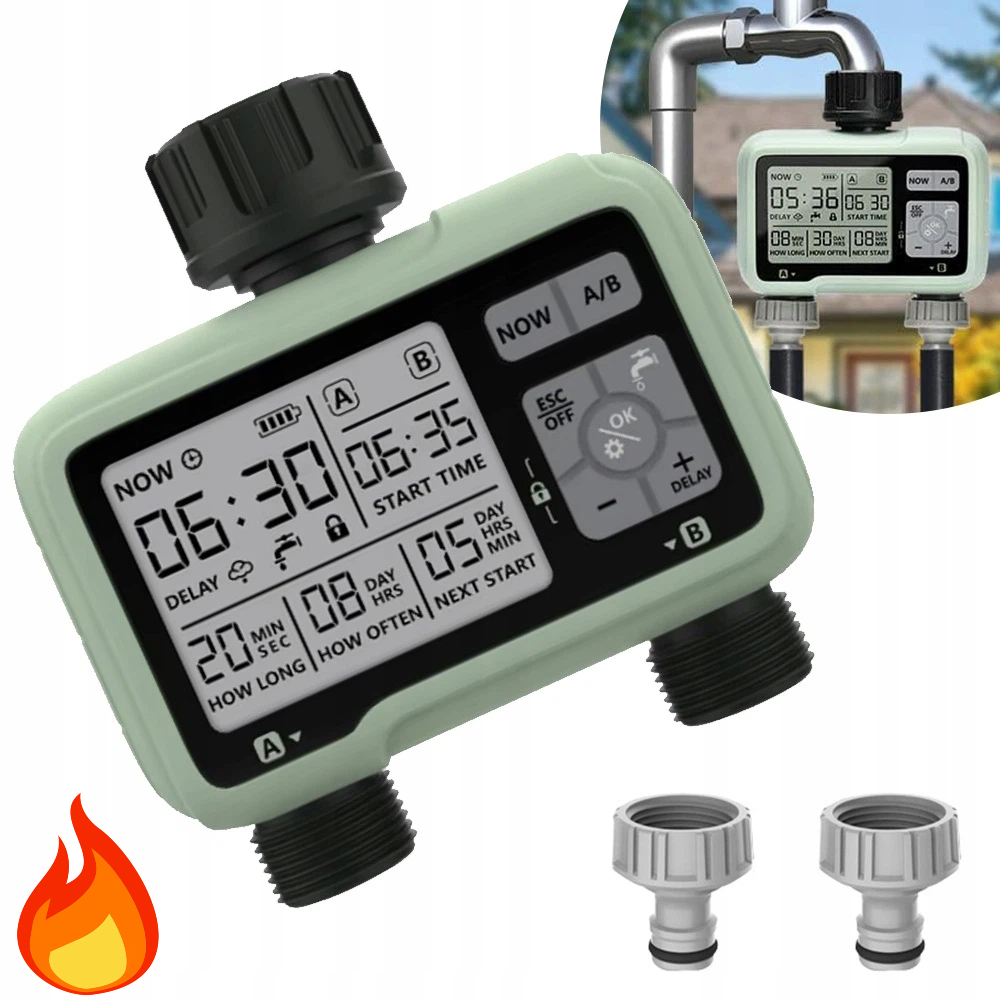 Automatický Zavlažovač Rostlin 2 Zóny, Snadno Ovladatelný