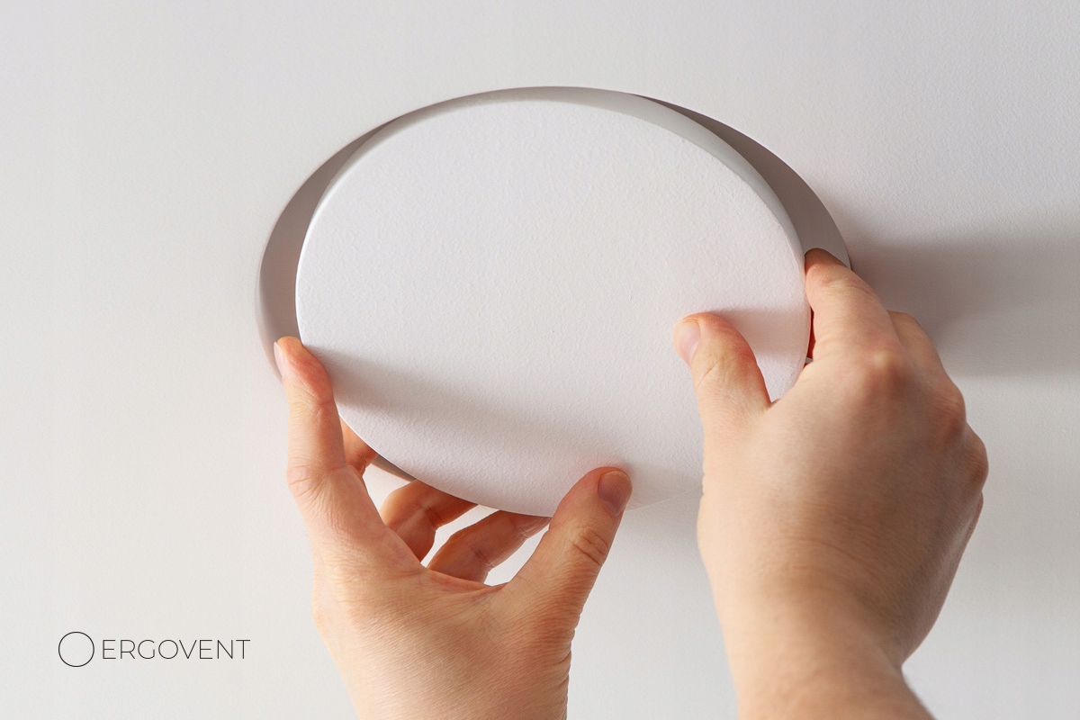 Stylowy gipsowy anemostat Ergovent 100 mm zestaw Waga produktu z opakowaniem jednostkowym 2.7 kg