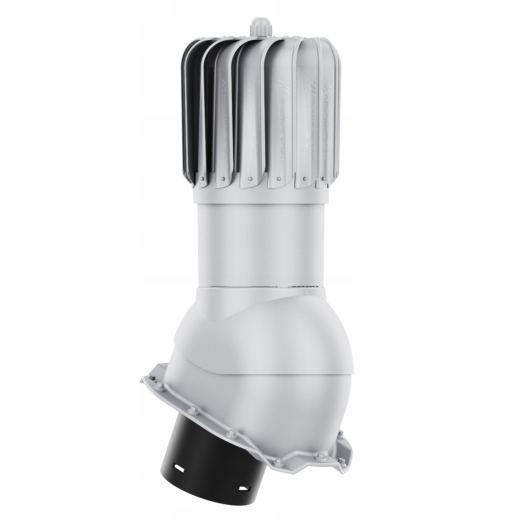 Větrací komín Otočný podlouhlý fi150 Trapez T14 Stříbrný 9006