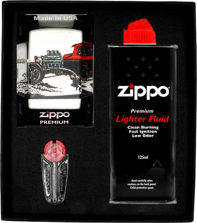 Sada Zippo Zapalovač Hot Rod Design Dárkový No1
