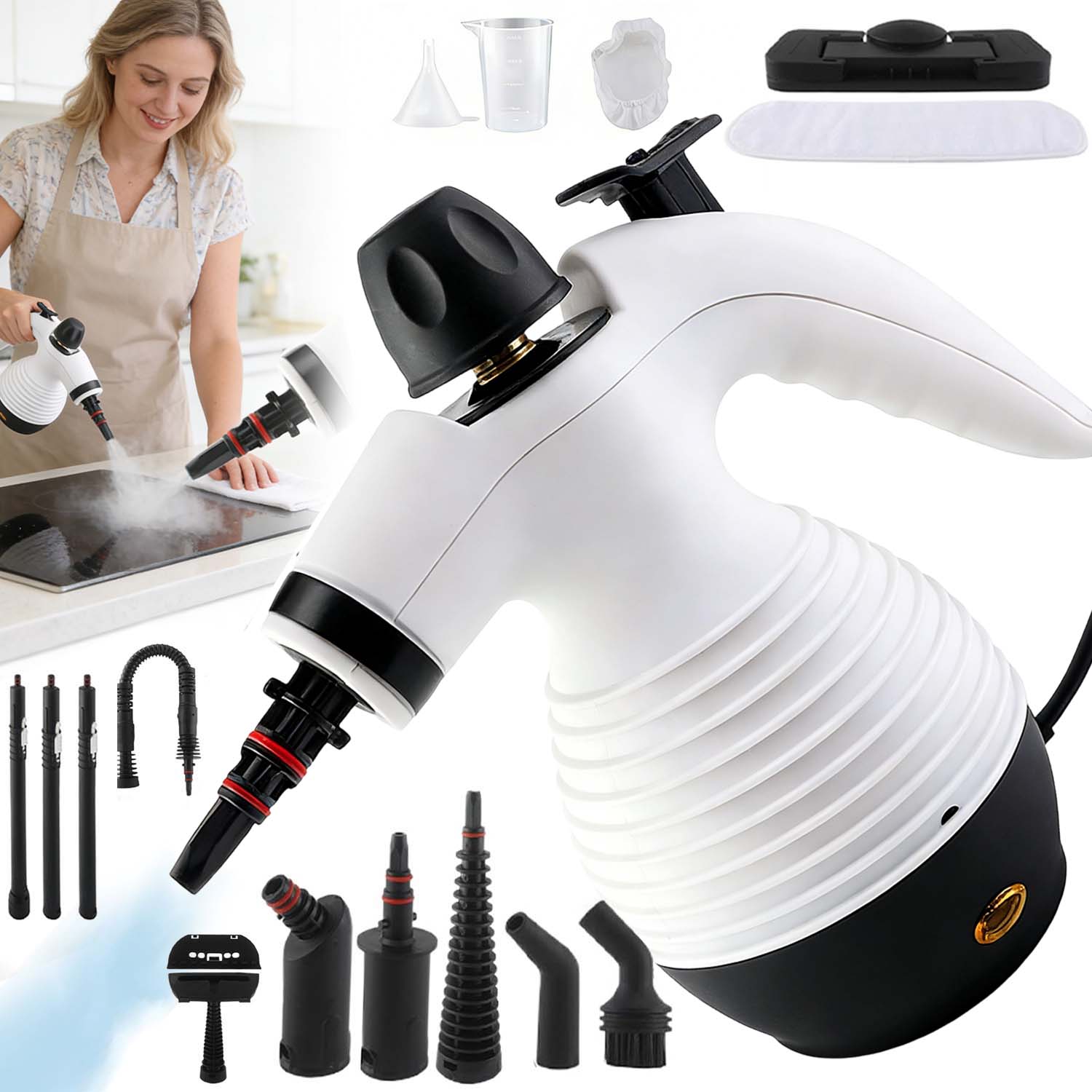 Parní Čistič Tlakový Čistič 3 Bar Na Čalounění Oken, Výkonná Sada