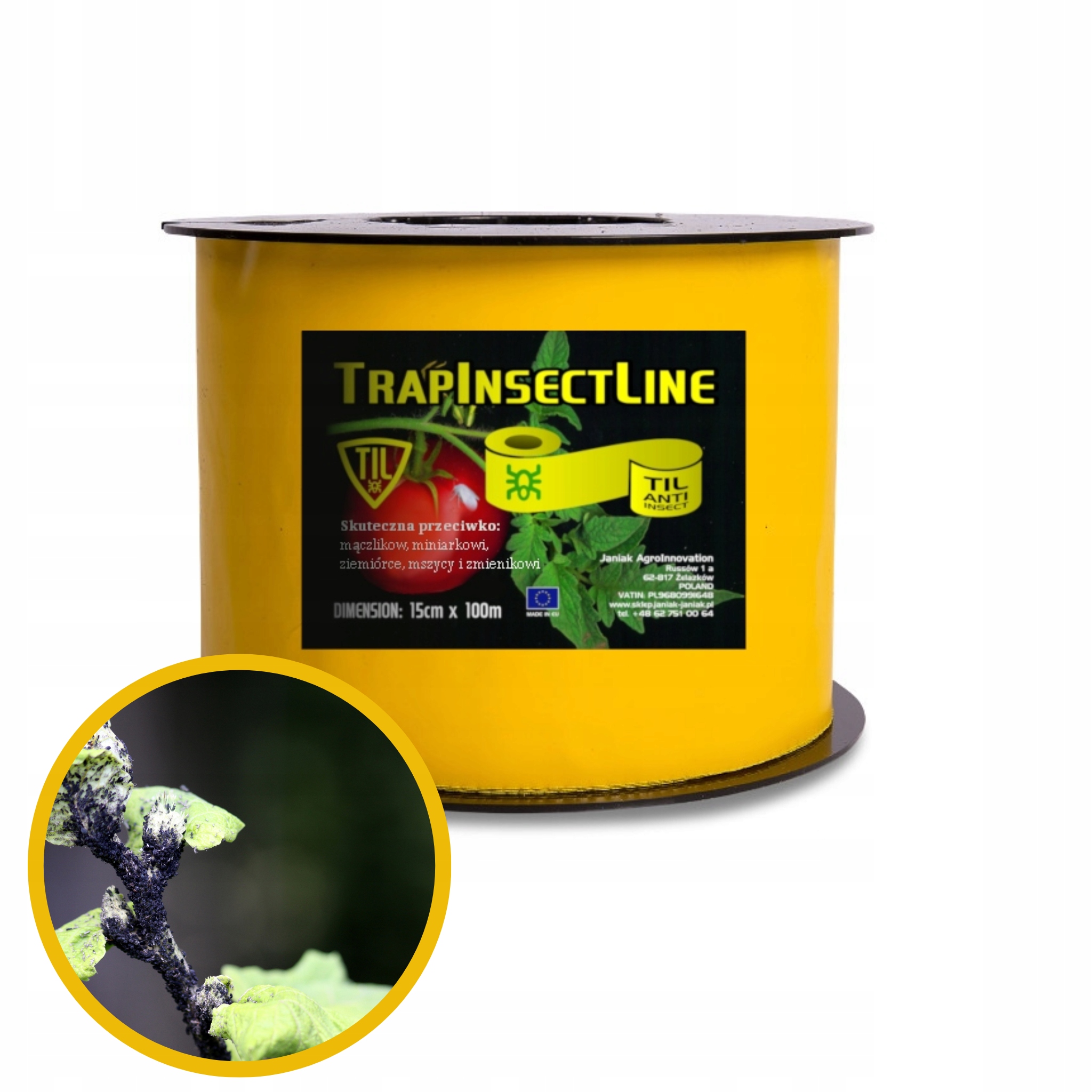 Taśma lepowa TrapInsectLine żółta 15cm x 130mb