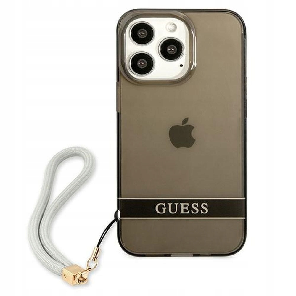 Etui Guess Translucent Strap na iPhone 13 Pro iPhone 13 czarne Guess