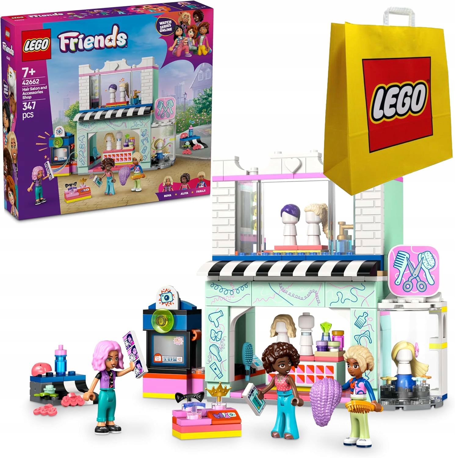 stavebnice Lego Friends sada 42662 kadeřnický salon 347 el. Věk 7+ taška