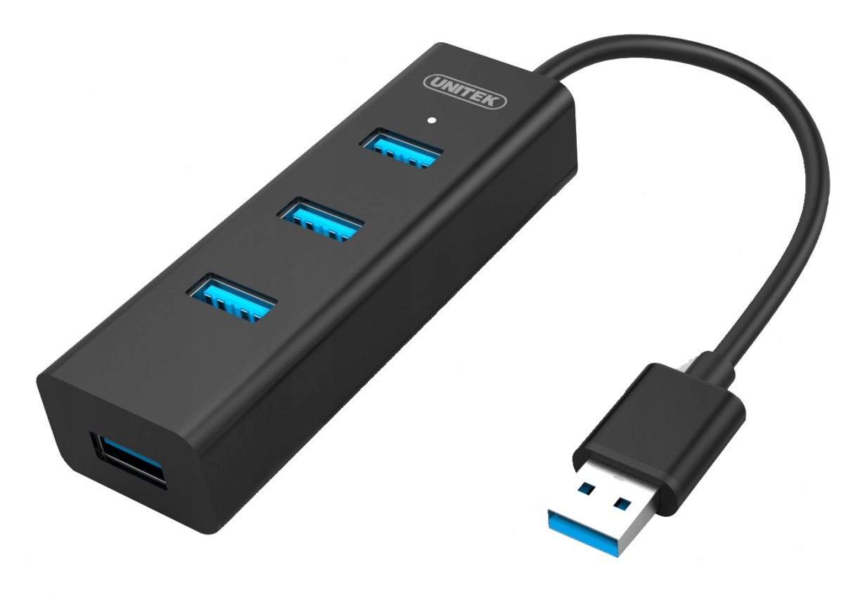Unitek Hub 4x Usb 3.0; BC1,2; Czarny