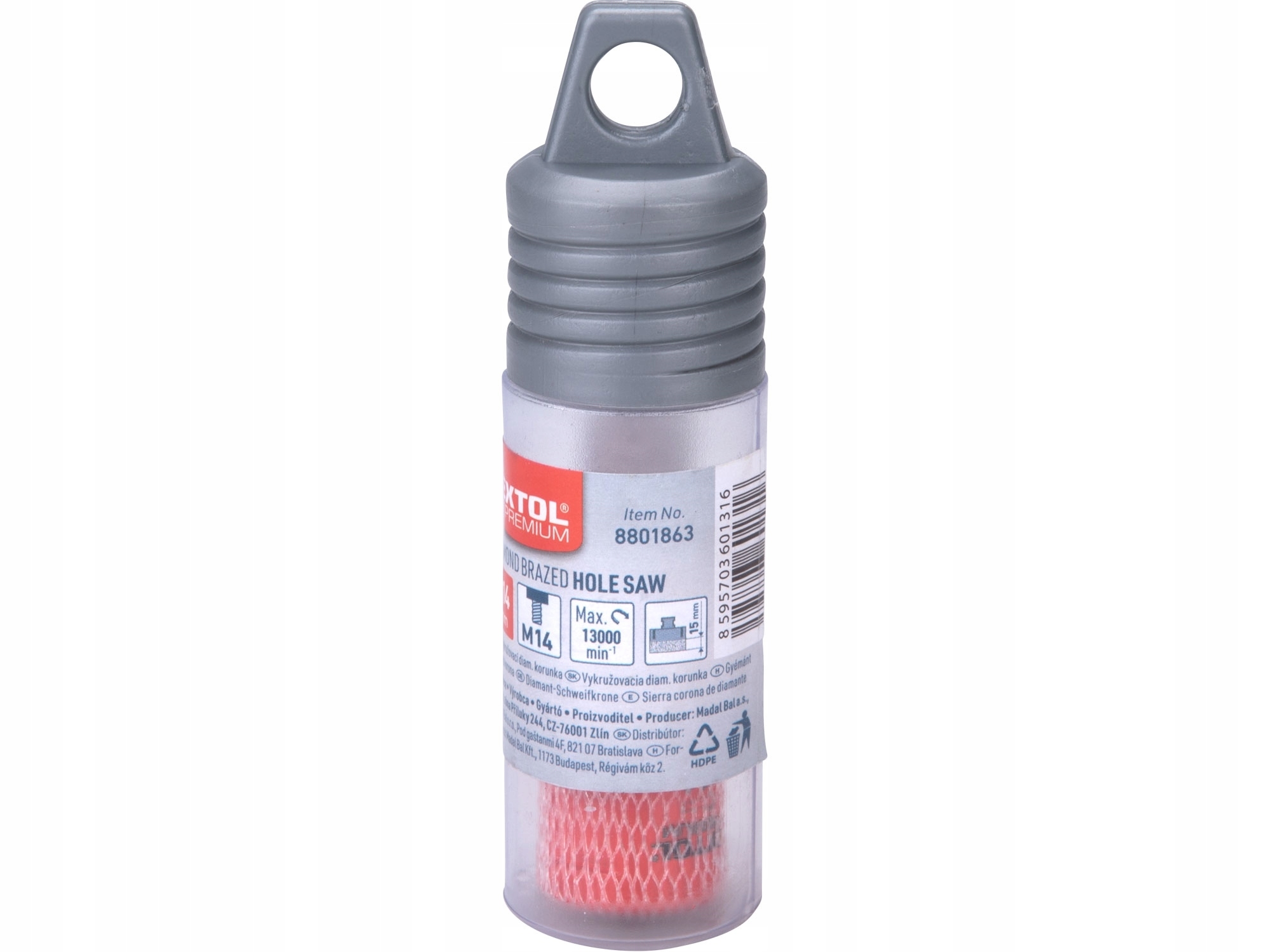 OTWORNICA DIAMENTOWA KORONKA WIERTŁO 14mm M14 DO GRESU PŁYTEK GLAZURY Marka Extol Premium