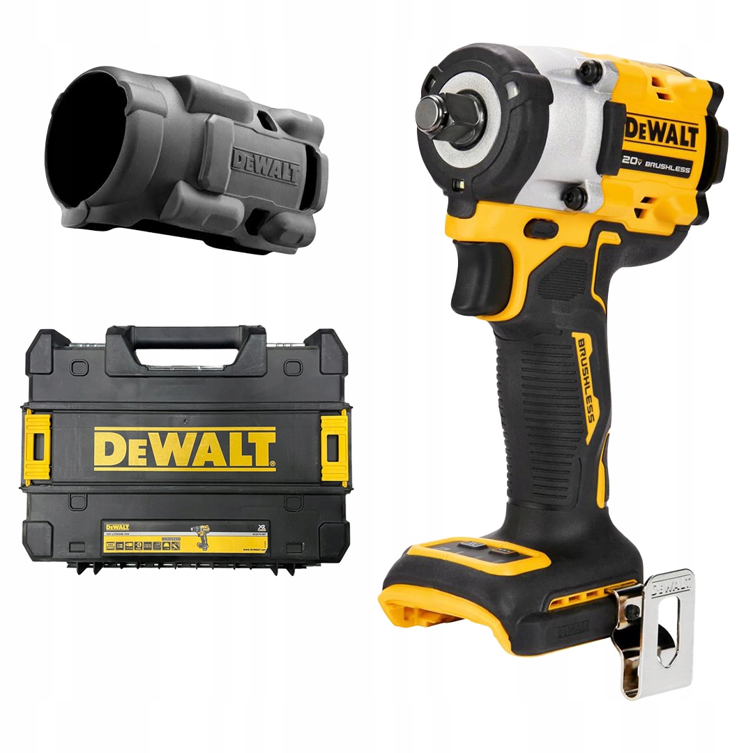 Rázový uťahovák 406 Nm 18V Xr Bl DeWALT DCF921NT gumová krytka PB921.22.23