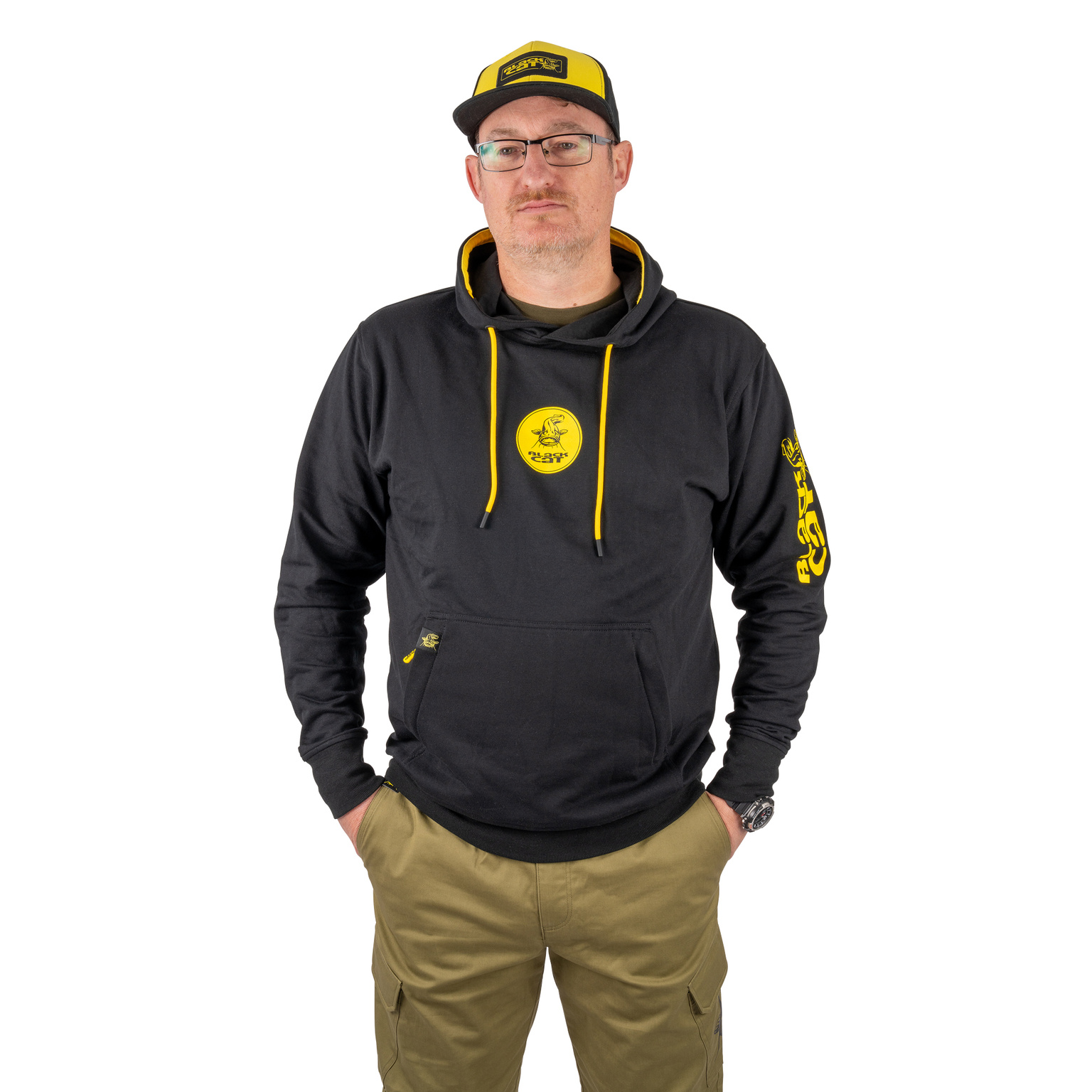 Bluza Z Kapturem Black Cat Black Hoody-l