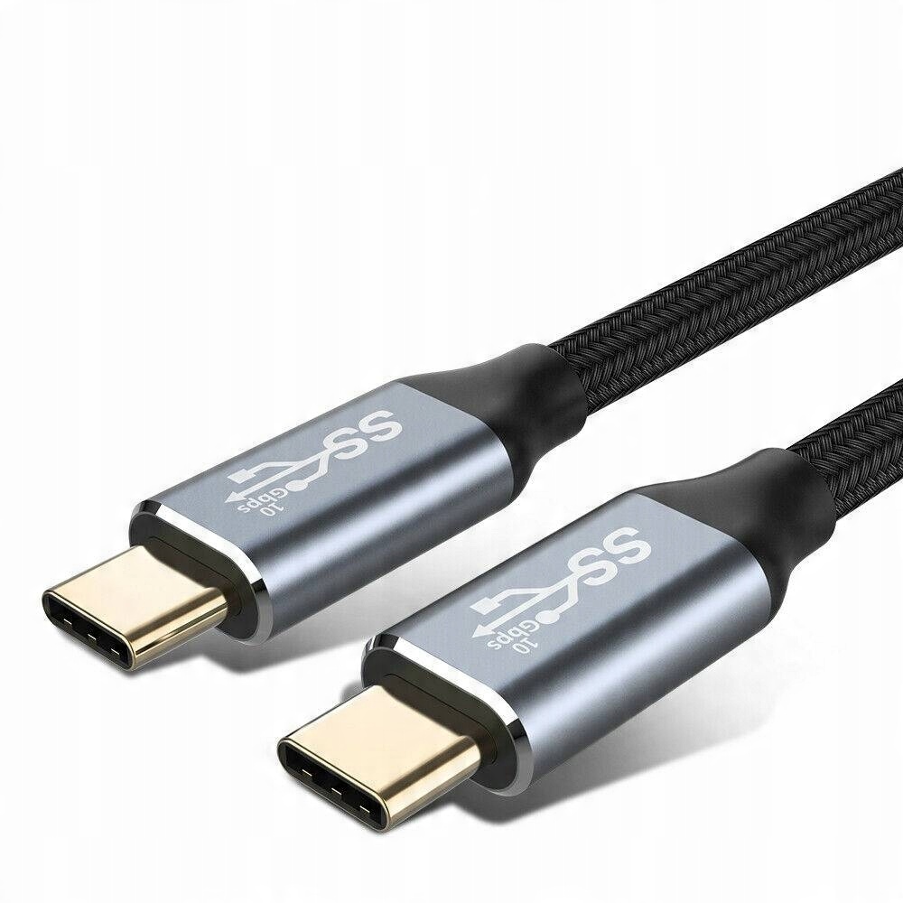 KABEL USB-C USB 3.2 TYP C - TYPE C PROSTY FAST CHARGE 10GBPS 4K 1M Marka Inna