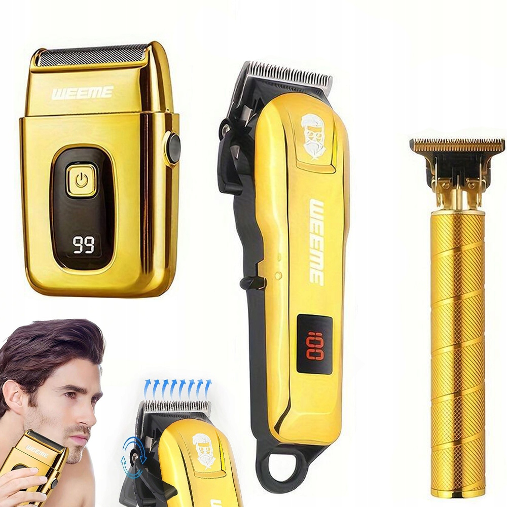 Profesionální sada pro stříhání vlasů, vousů, holicí strojek