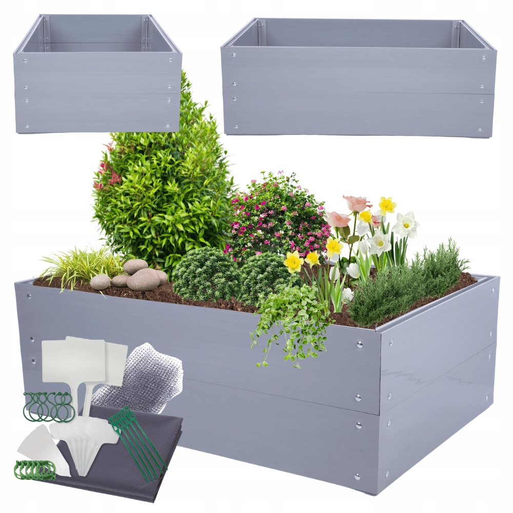 Vyvýšená plastová zeleninová zahrada, vyvýšený záhon Pvc 40x110x80