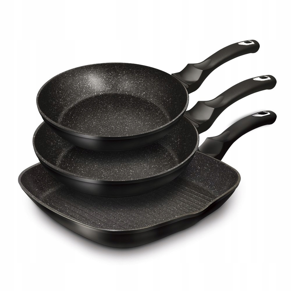 Sada 3 Granitových Panvíc Berlinger Haus BH-6157 Black Silver