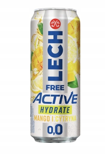 Levně Lechfree Active Hydrate Mango a Citron Nealkoholické pivo 24x500ml[kauce]