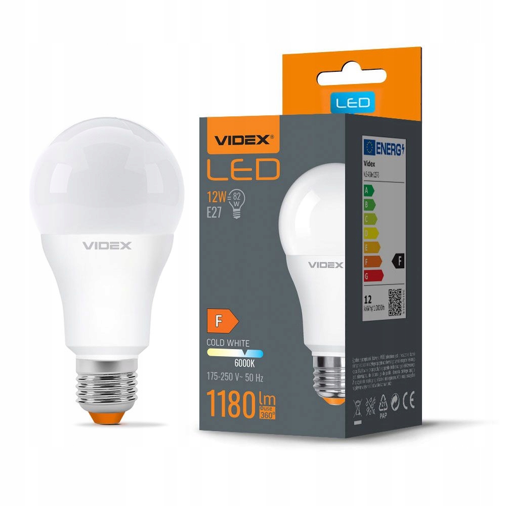 

Żarówka 6000K 12W Led zimna A60 energooszczędna