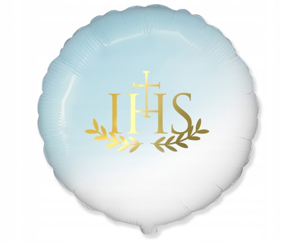 

Balon foliowy z napisem Ihs komunia Hostia ombre
