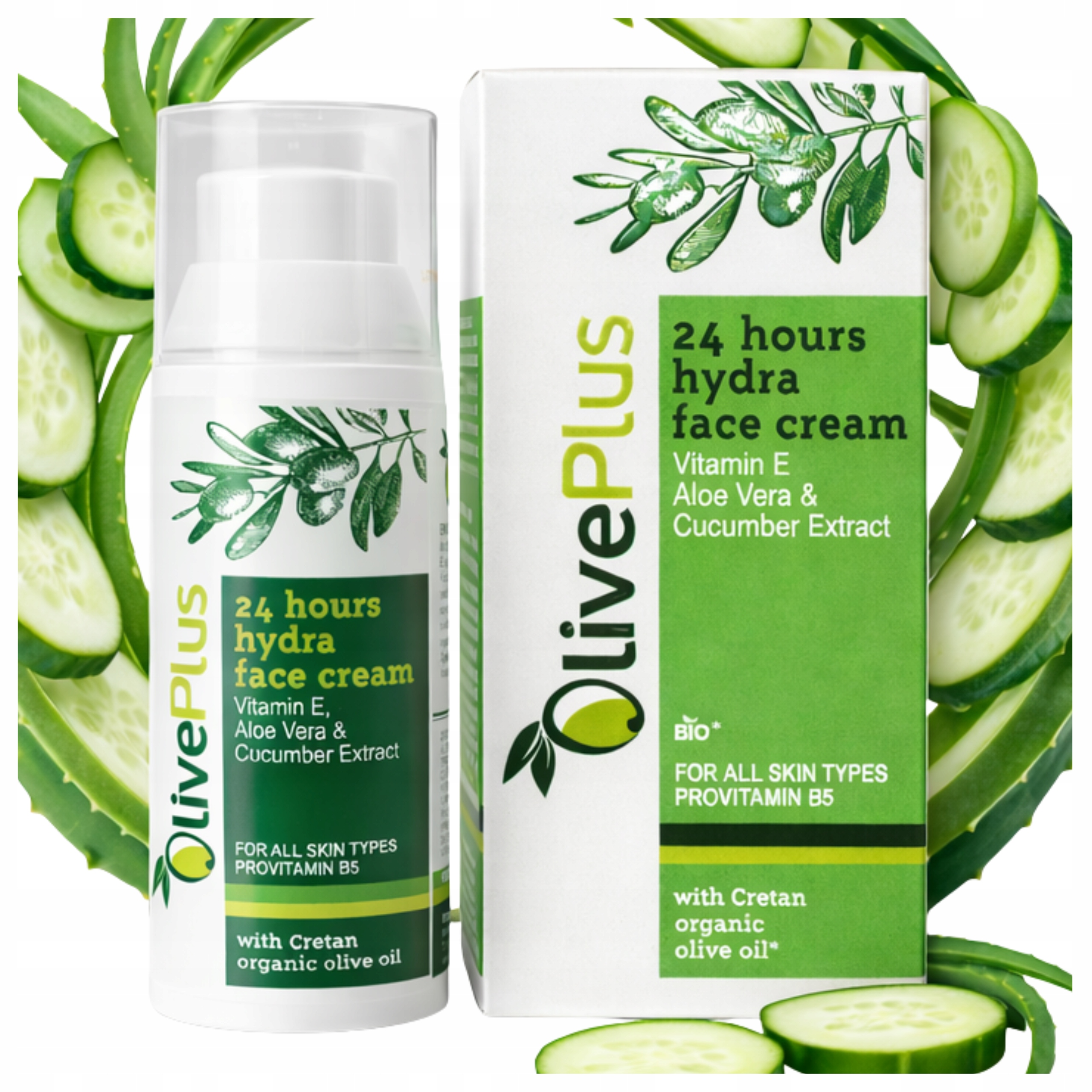 Krém Na Obličej Hydratace Vitamín E Olej Extrakt Z Aloe A Okurky