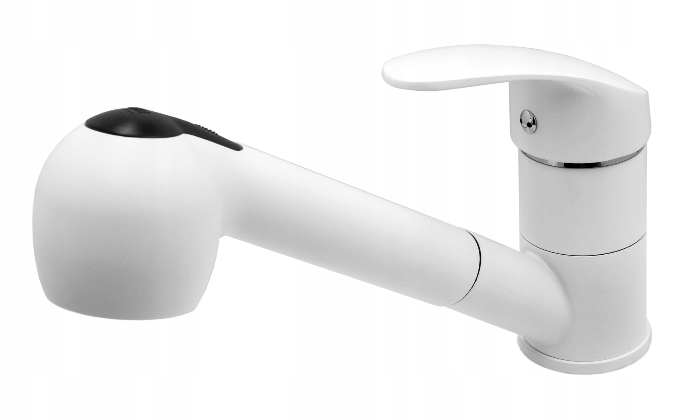 Kuchyňská Baterie Bílá S Výsuvným Výtokem