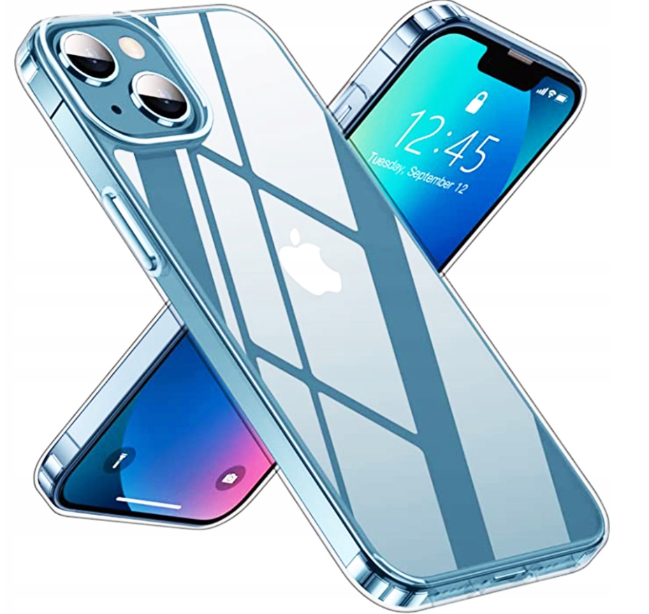 Etui do iPhone 13 / iPhone 14 Case CLEAR + Szkło i akcesoria do czyszczenia Materiał tworzywo sztuczne