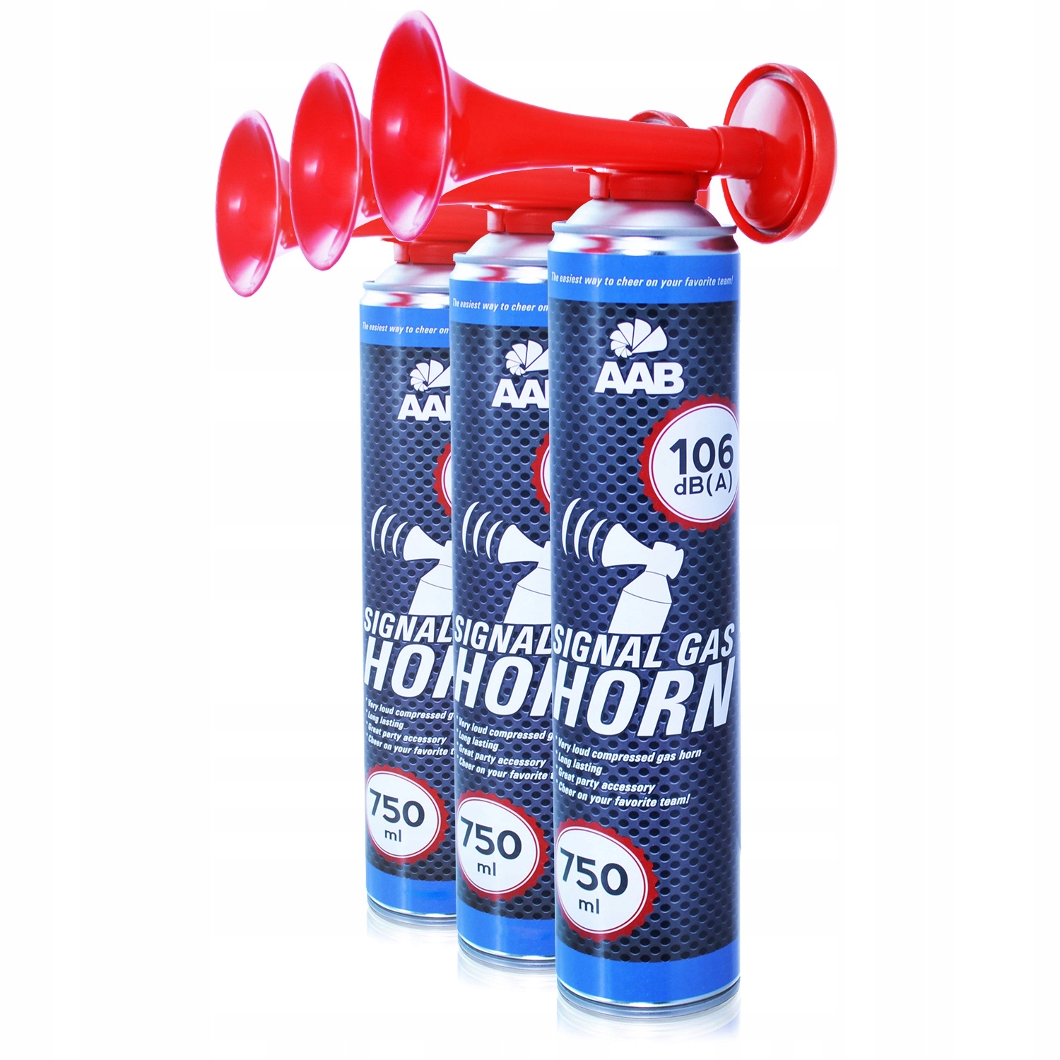 Aabcooling 3X Signal Gas-horn Trubka-kibica Na-zápas 750ml Mistrovství Euro