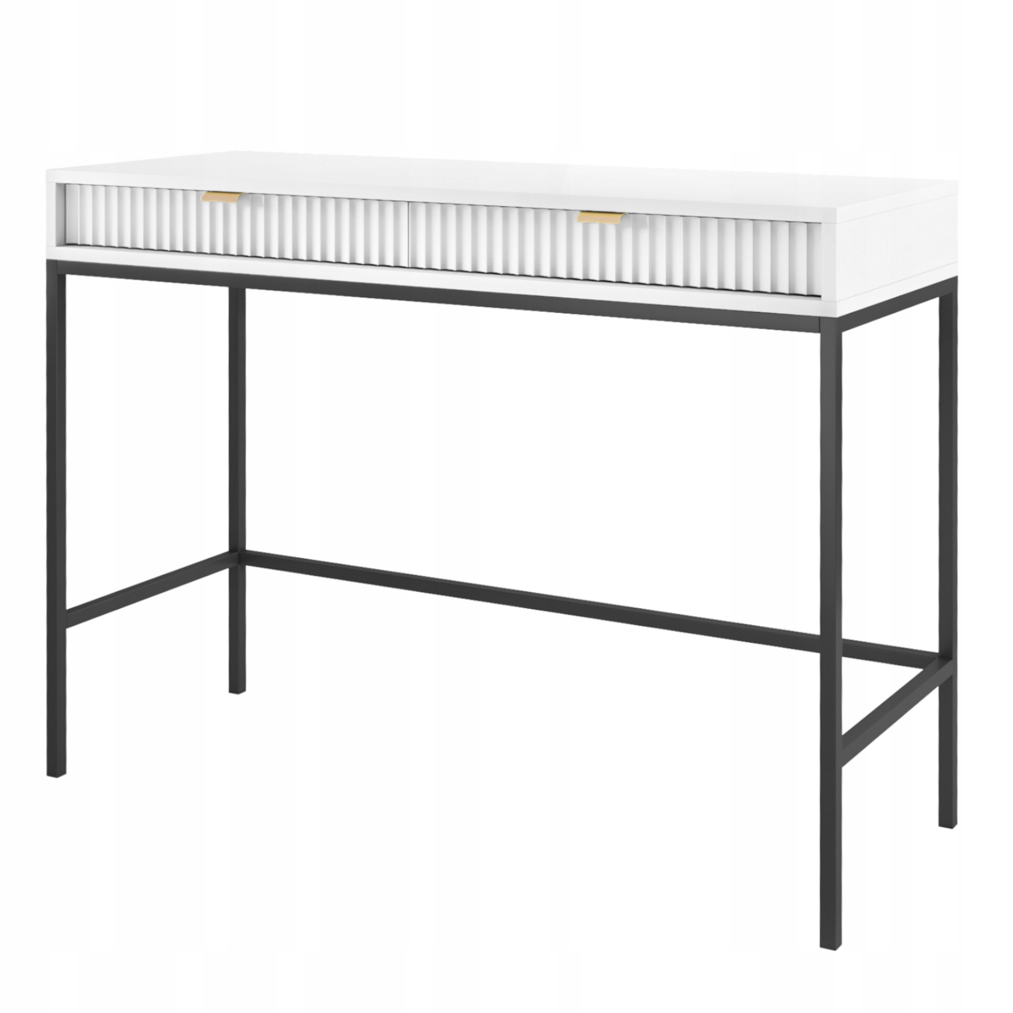 Komodee Toaletka Nanaimo T104 Biela Predná Ryflovaná 1 Zásuvka