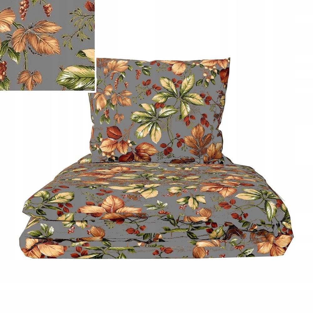 Pościel z Kory 160x200 1x70x80 Komplet Premium Powiew Jesieni Ciemnobeż