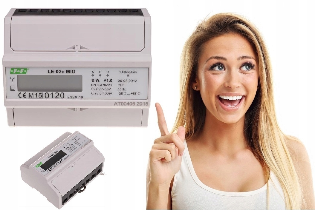 3-FÁZOVÝ Merač Spotreby Energie LE-03D F&f