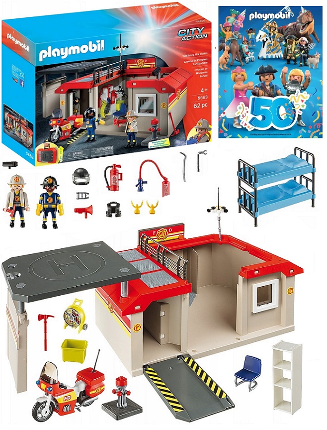 Klocki Playmobil 5663 Przenośna remiza strażacka