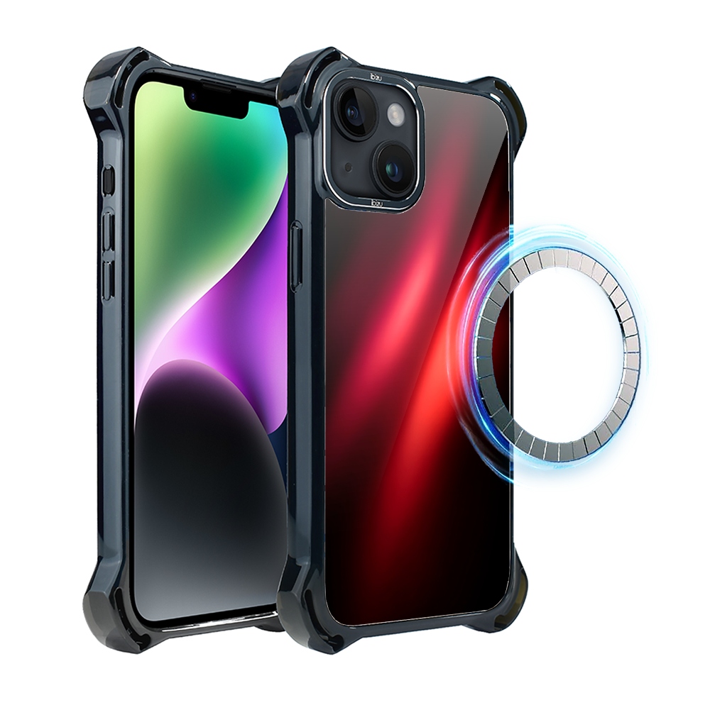 Pouzdro pro iPhone 14 Ibizu DropGuard Ultra s MagSafe, červená Nebula