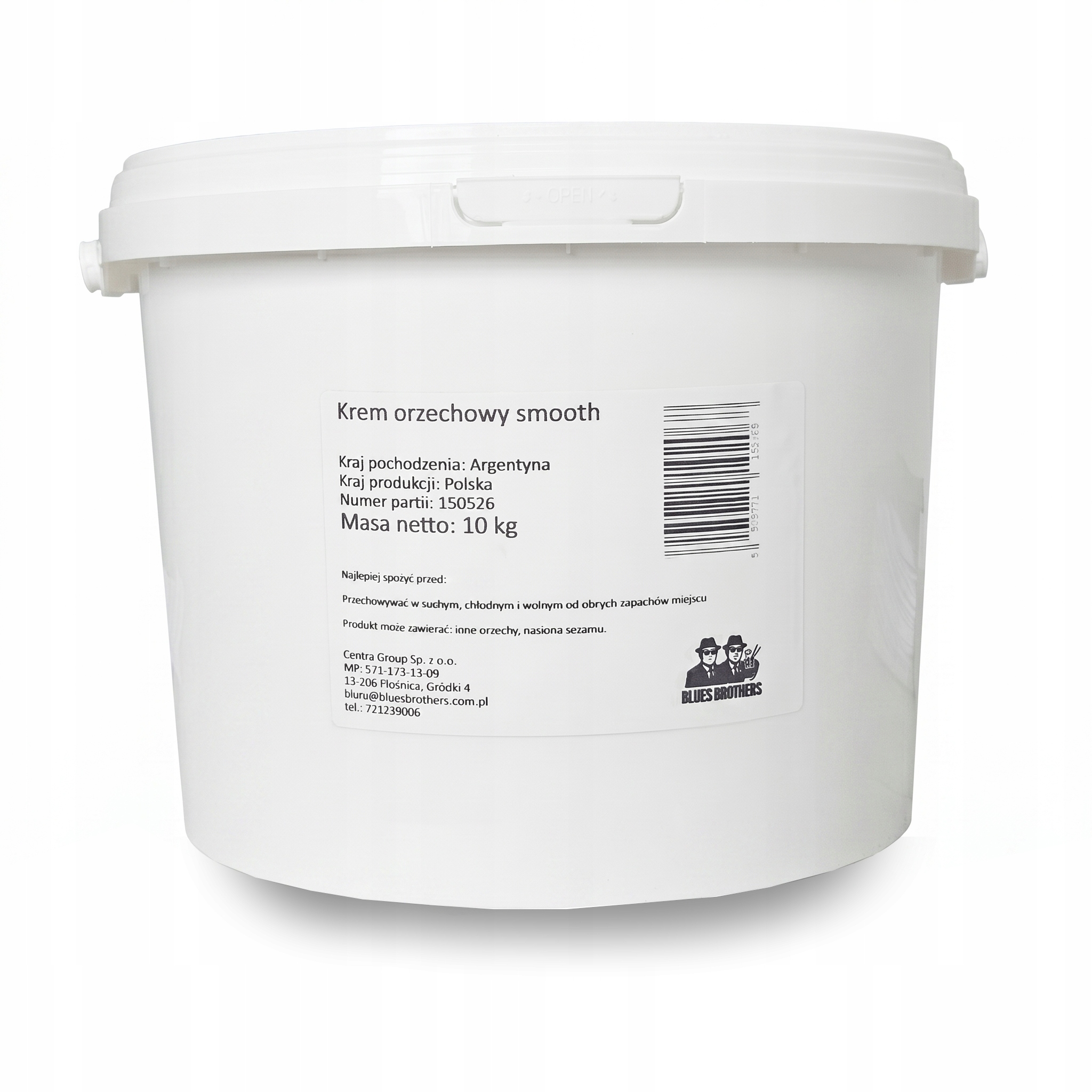 Krem Orzechowy 10 kg Pasta Orzechowa Naturalne Źródło Białka Gładka