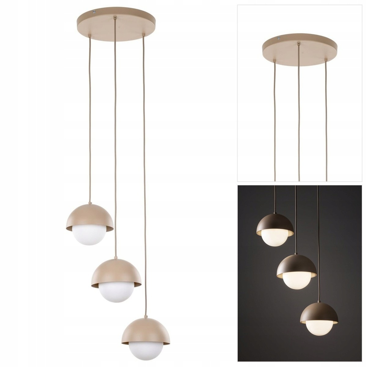 Závěsná béžová lampa Bono Sabia pro harmonické osvětlení kuchyně Tk Lighting