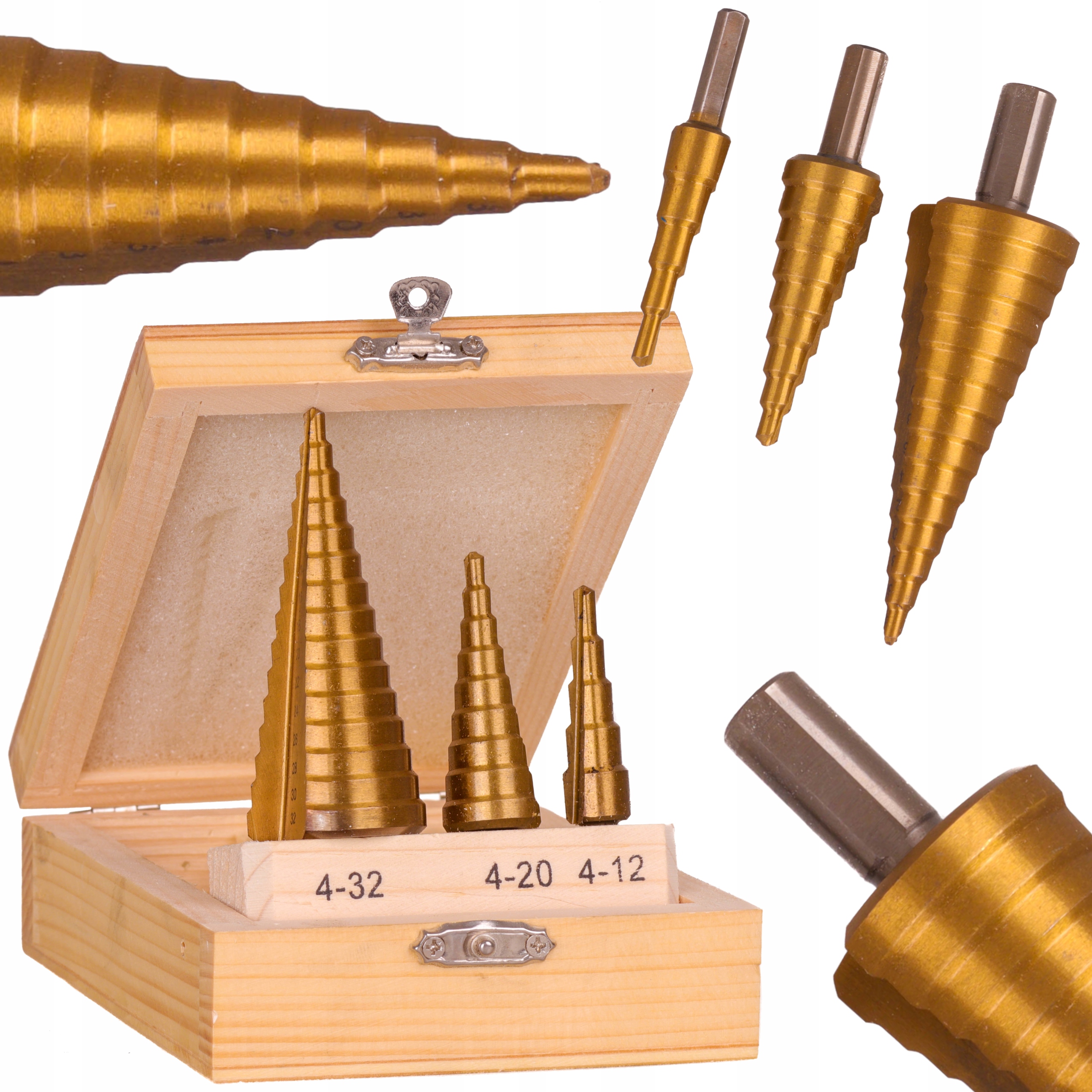 

Wiertło Wiertła Stożkowe Stopniowe Hss Tytan 3 el.