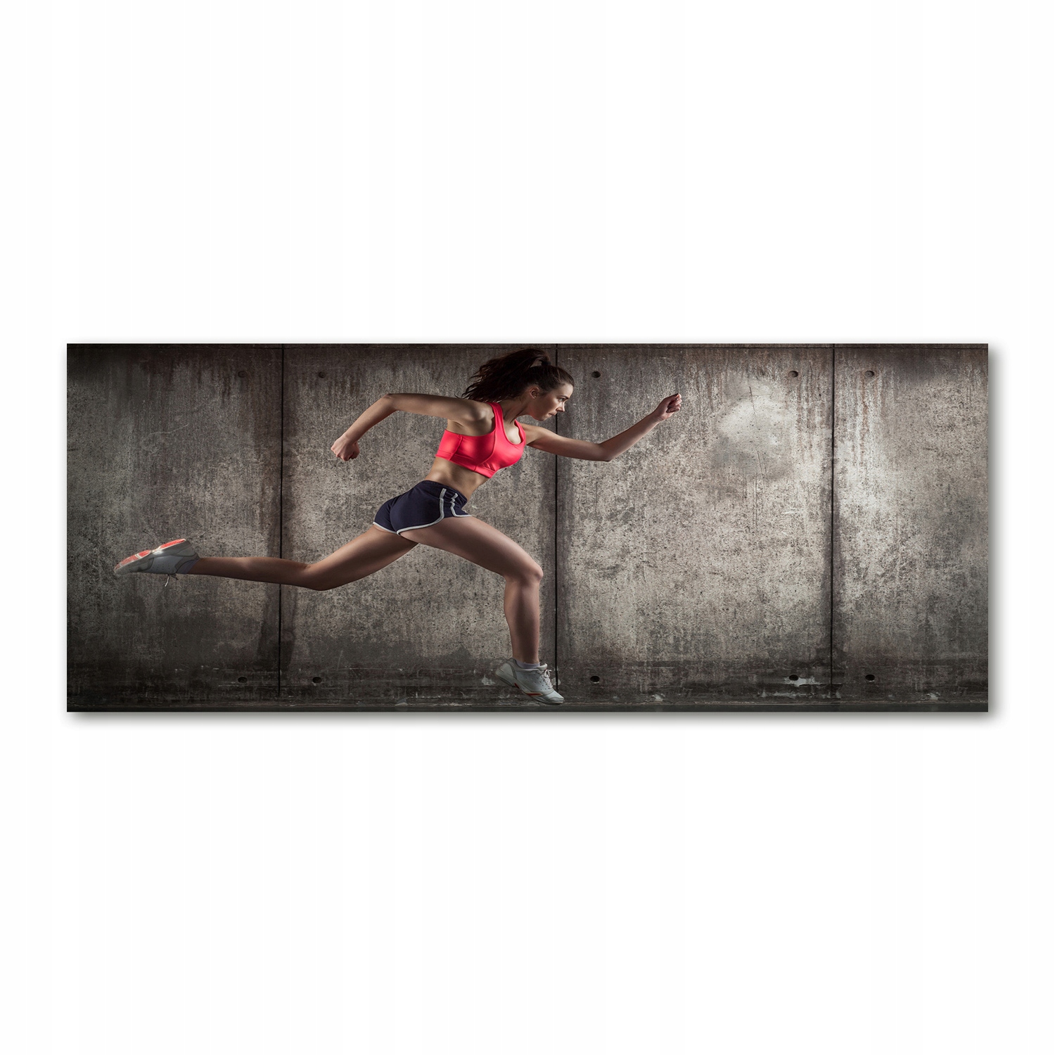 

Foto obraz szkło akryl Biegnąca kobieta 125x50 cm