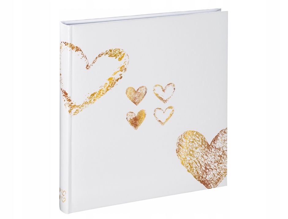 ALBUM na zdjęcia wklejane Hama LAZISE 29x32 / 50 biały złote serca