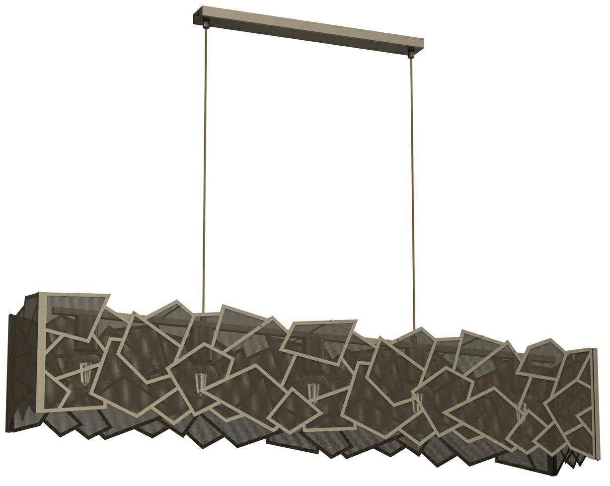 Závesná lampa Camo Zlatá šedá kovová elegantná závesná lampa v štýle glamou