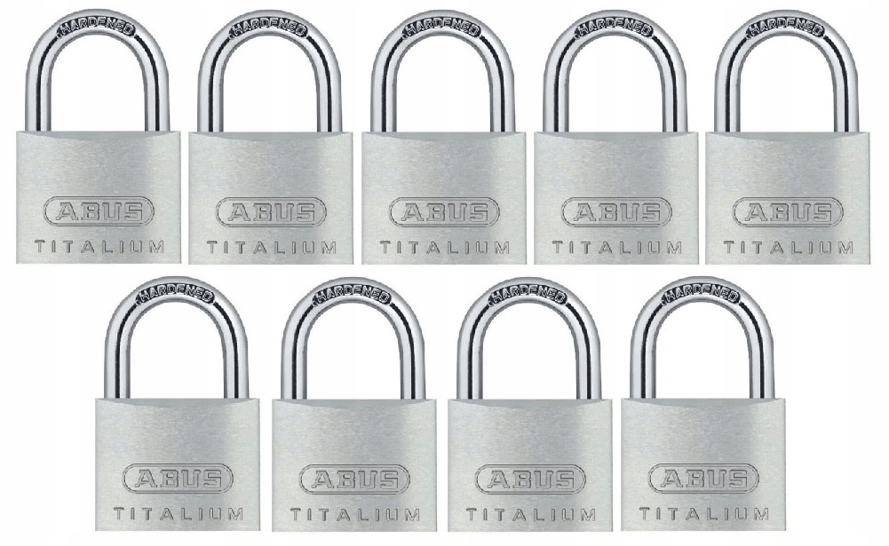Zestaw 9 Kłódek Abus Titalium 64TI/45 System Jednego Klucza