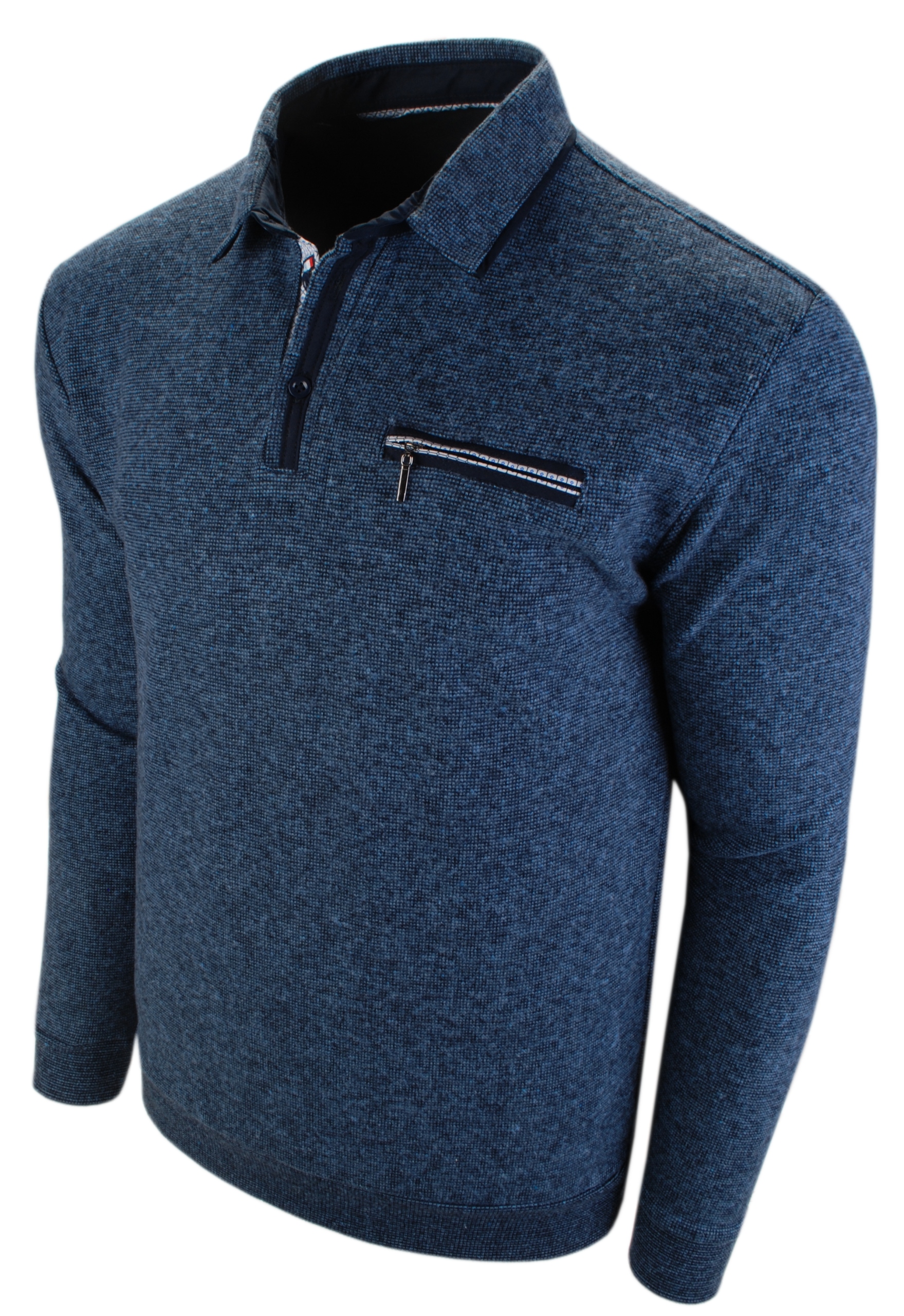

L-męski Sweter-bluza Polo Z Kieszonką DY04/2