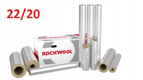 Otulina Z WEŁNY ROCKWOOL 800 22/20 ALU MB
