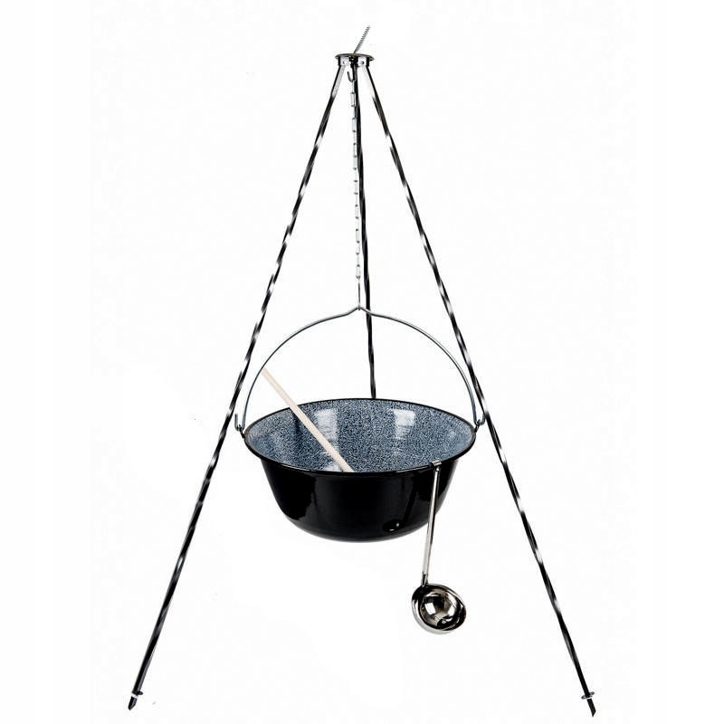 KOCIOŁEK WĘGIERSKI EMALIOWANY 13L STOJAK chochla