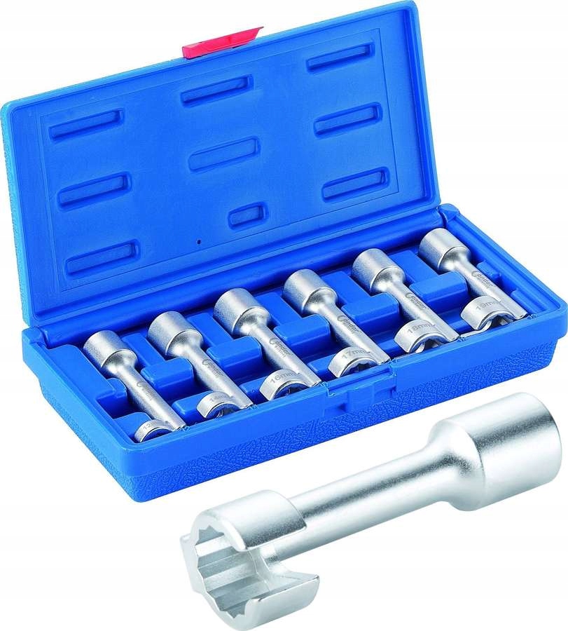 Nasadki odgięte 12-19 mm, 1/2", 6 szt. długie