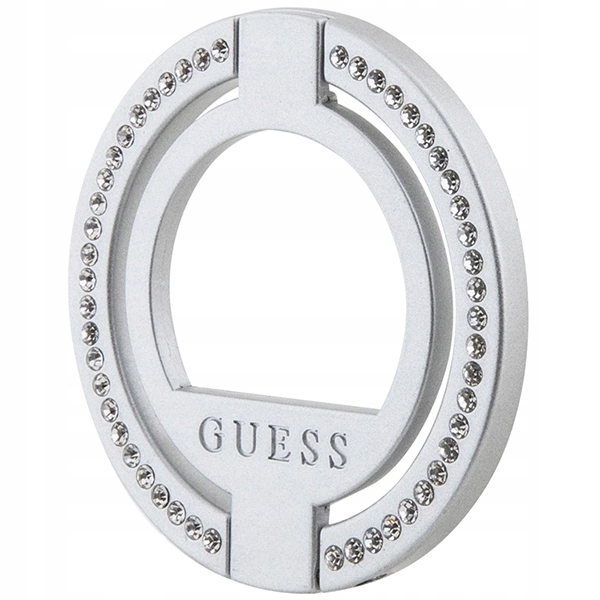 Uchwyt Guess MagSafe Ring Rhinestone srebrny Guess