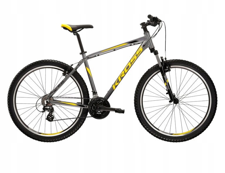 Kross Hexagon 2.0 Koło 26'' Rama S-17'' Grafitowy/Żółty Idealny na komunie