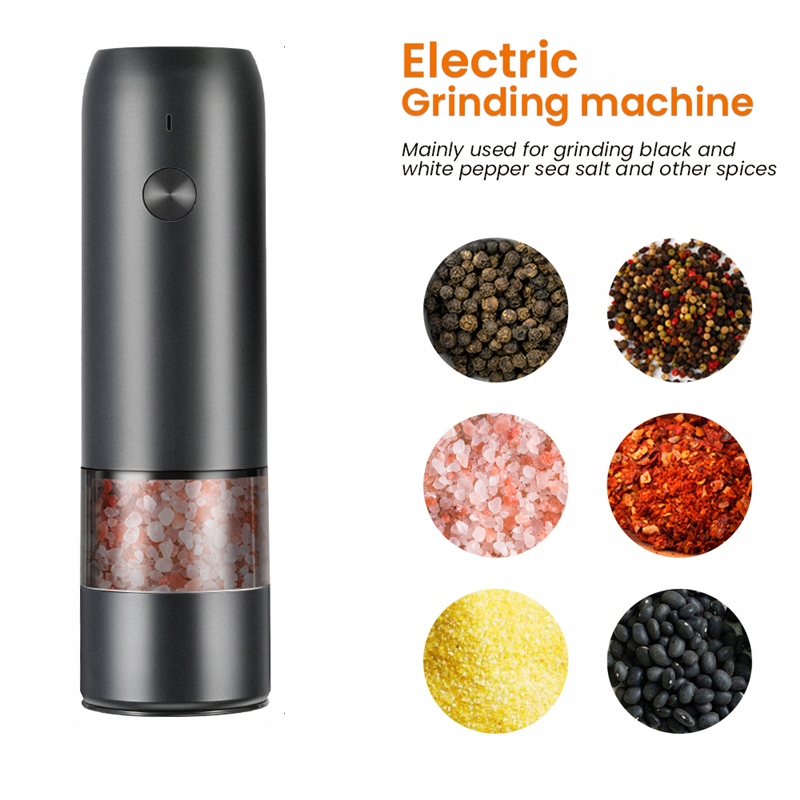 Młynek elektryczny DO PIEPRZU SOLI PRZYPRAW USB Model B-W