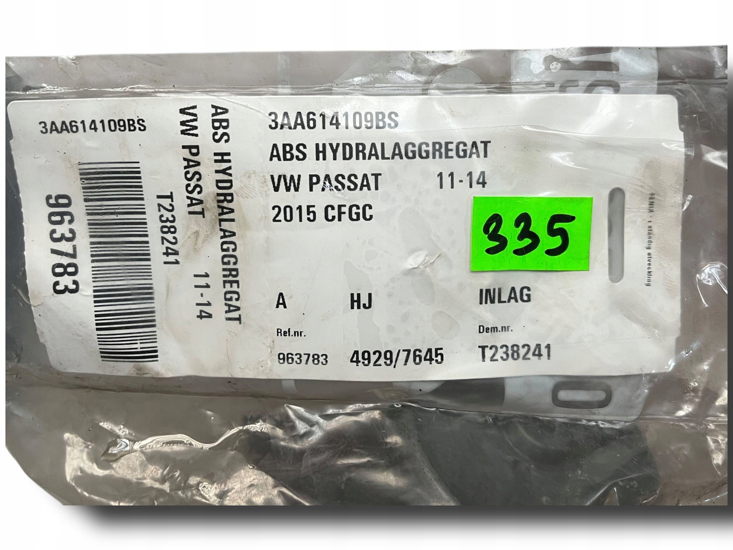 VW PASSAT B7 ALLTRACK Pompa ABS 3AA614109BS !J