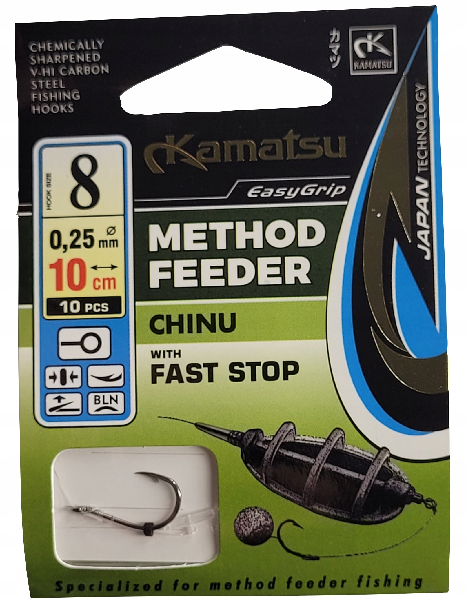 Haczyki Kamatsu Przypon Method Feeder Push Stop 8
