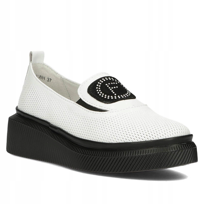 Polobotky mokasíny Filippo DP4572/23 Wh Bílé