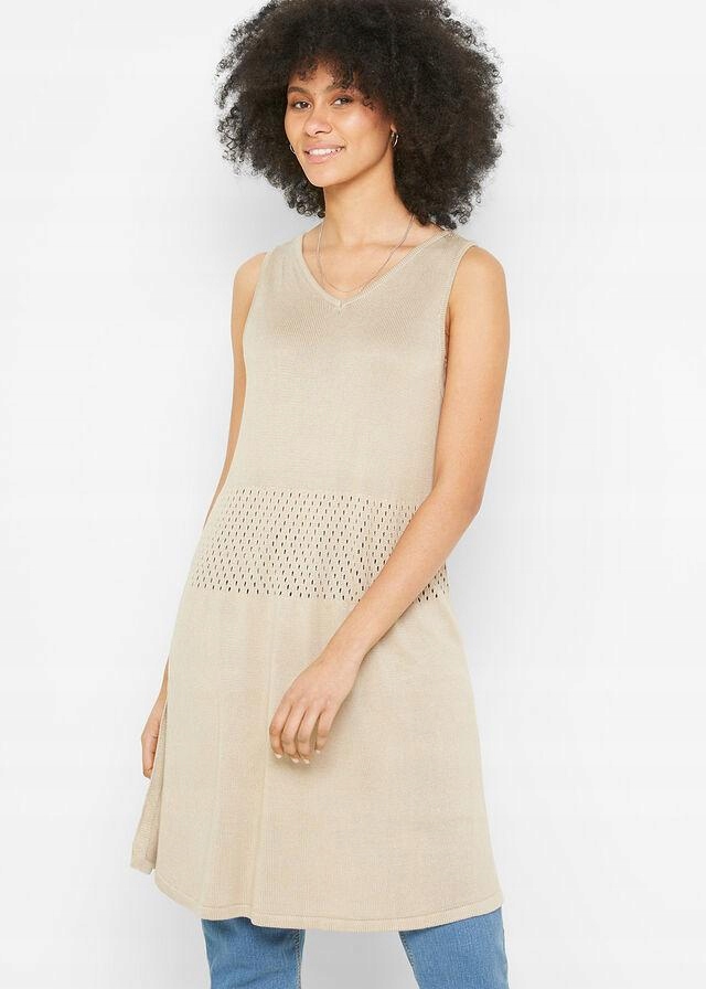 KAMIZELKA BEŻOWA BONPRIX 40 Rodzaj elegancka