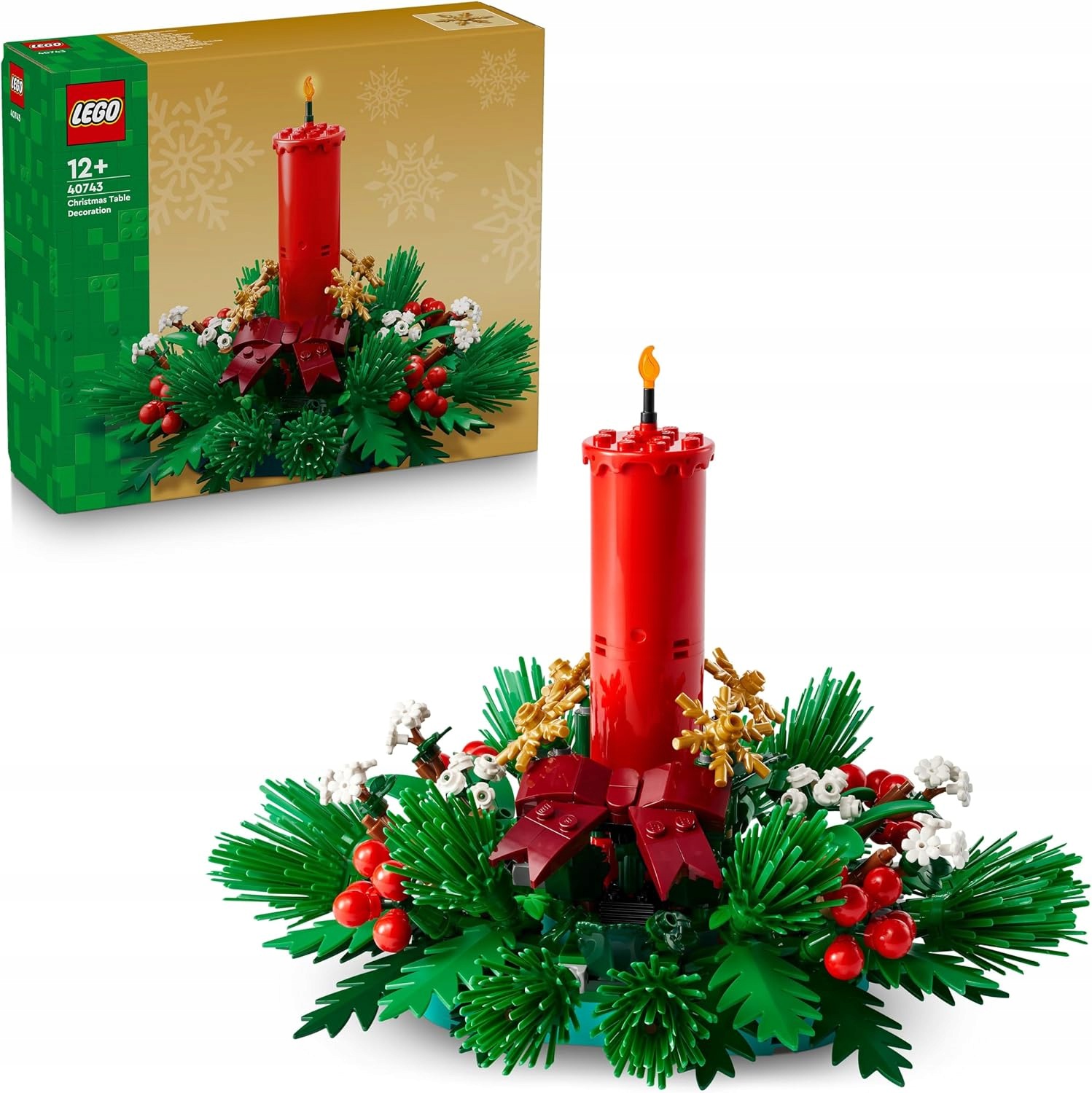 Lego 40743 Vánoční dekorace stolu věnec svíčka hvězdy stavebnice