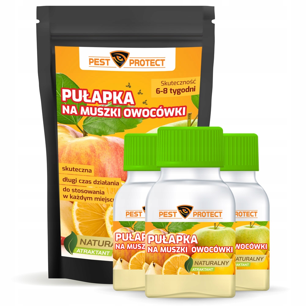 

3x Płyn Pułapka Na Muszki Owocówki Z Wabikiem