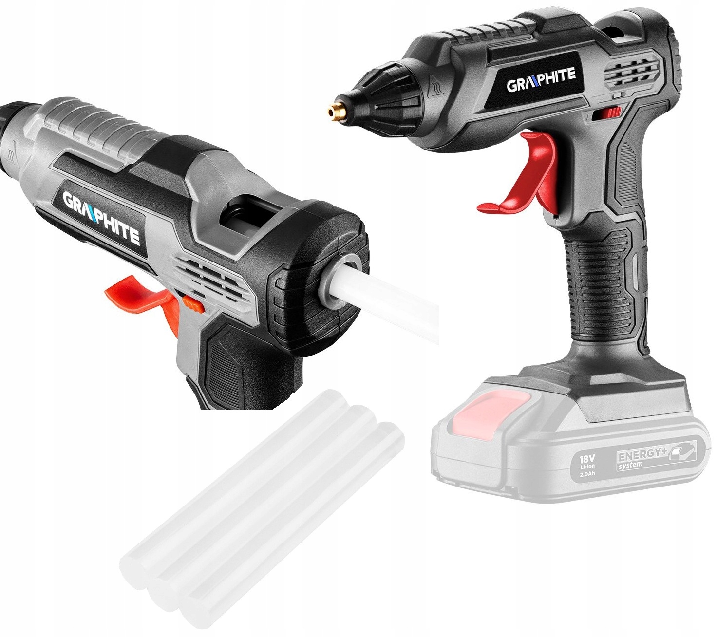 GRAPHITE Pistolet do kleju akumulatorowy ENERGY+