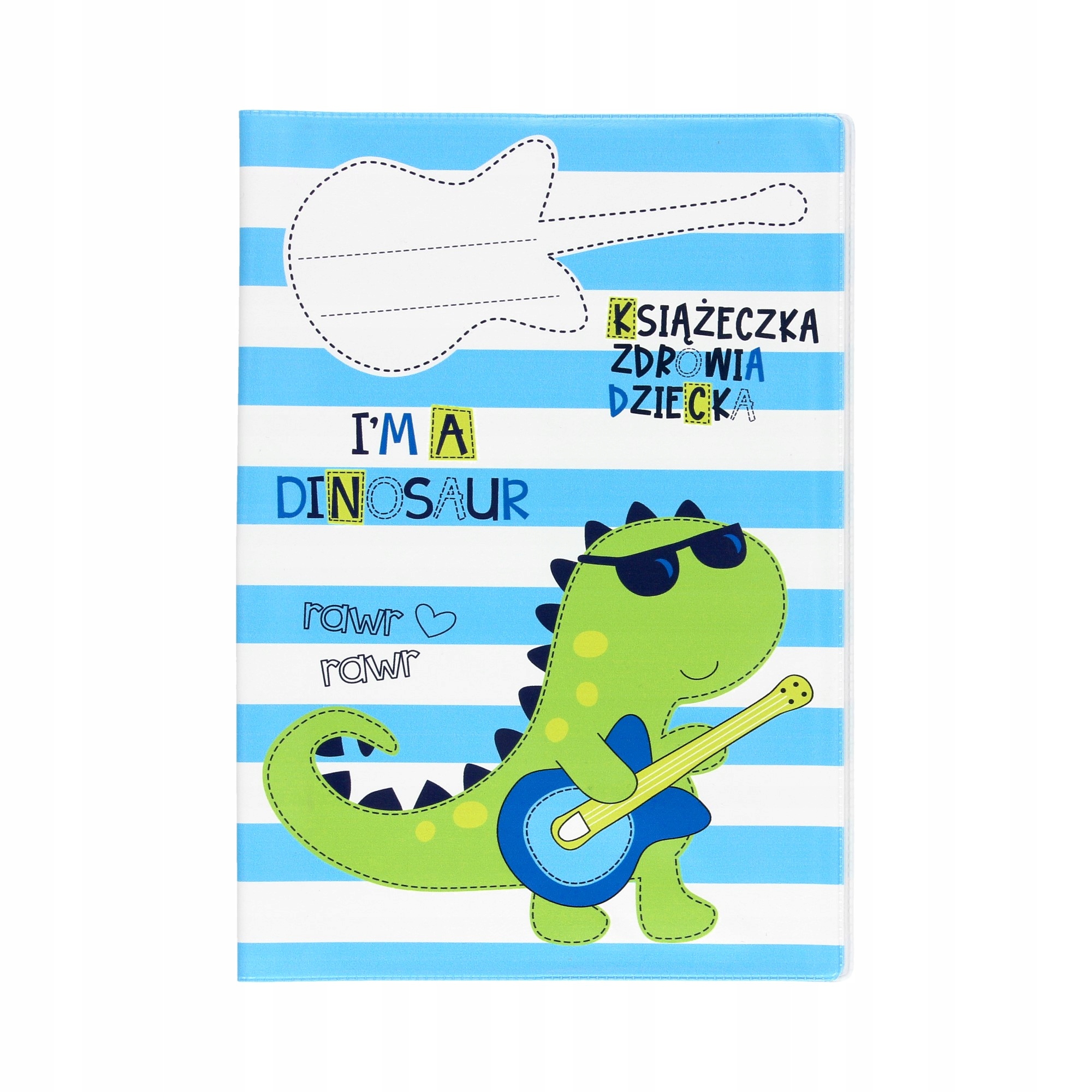 

Okładka na książeczkę zdrowia dziecka Dinozaur